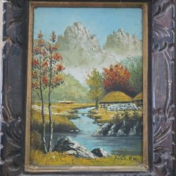 Vintage Oil Painting Signed Park YD