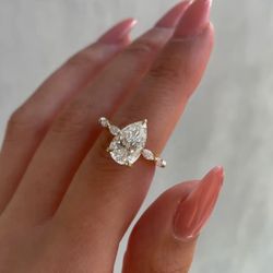 Pear Cut Moissanite ring
