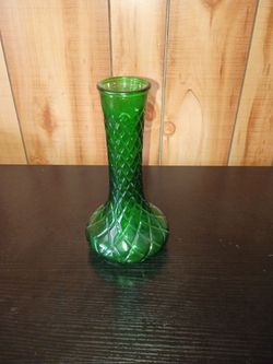 Green Glass Vase