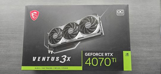 MSI GeForce RTX 4070 Ti Ventus 3X 12GB - Excellent Condition w/ Original Box