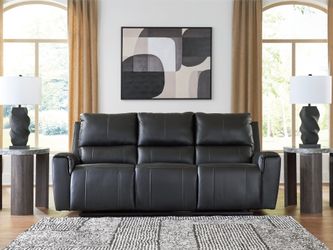 Glossmore Black Reclining Sofa