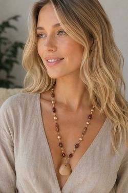 Handmade Natural Stone Pendant Necklace
