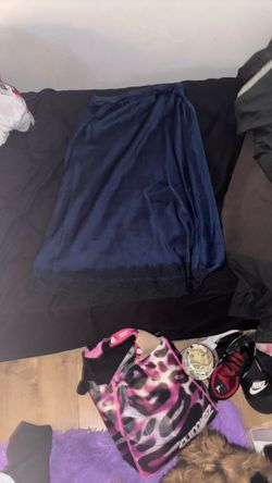 Silk Blue Long Skirt 