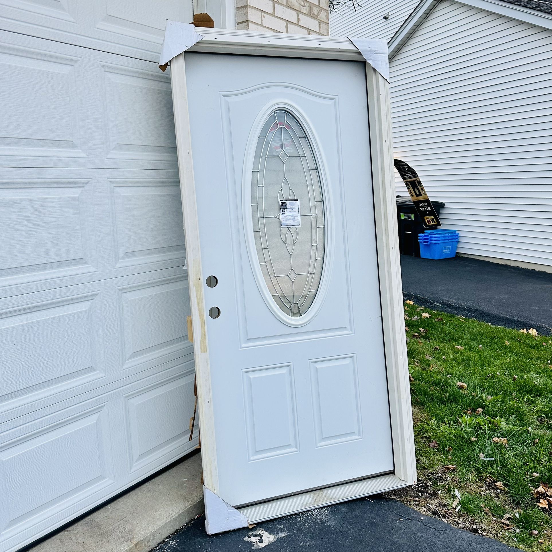 Brand New Right-Hand Inswing Steel Entry Door With Brickmould Solid Core.