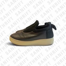 Celine Leather Suede Platform Slip-On Sneakers