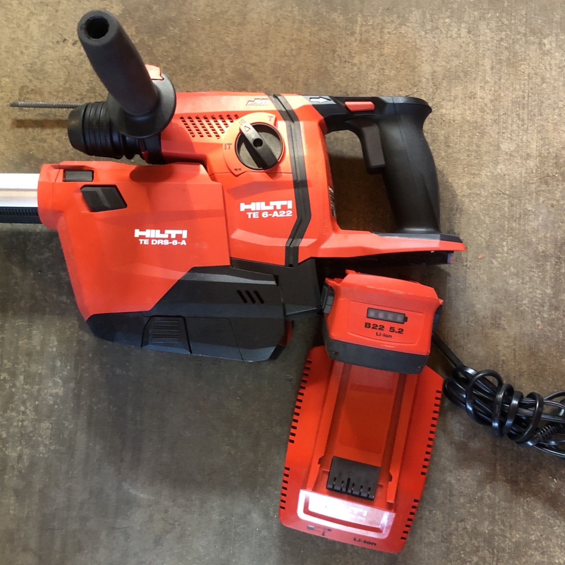 Hilti TE A 22 +Rotary Hammer Drill+Te Drs 6A Dust Collector+ B22