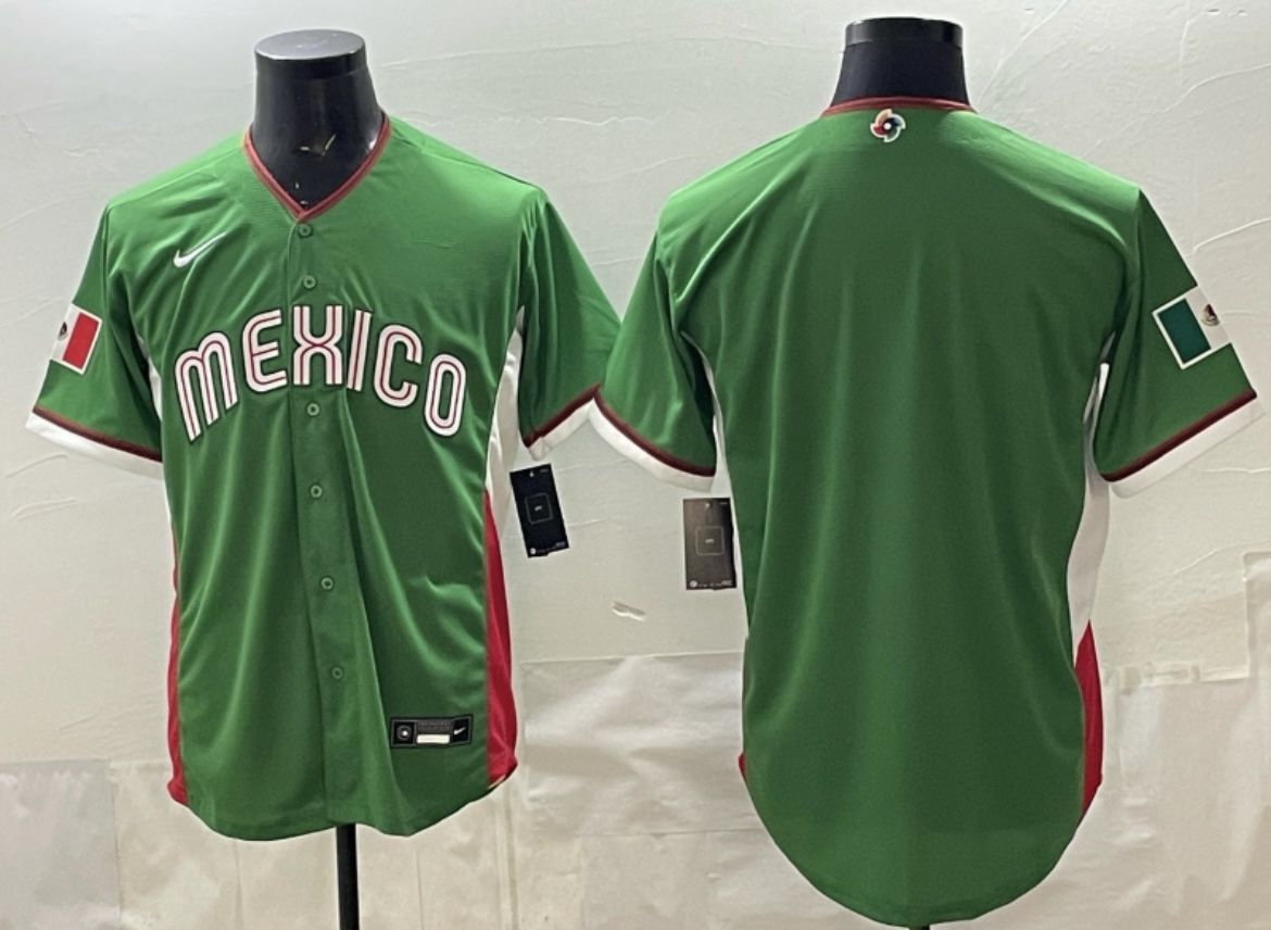 México Green Baseball Jersey