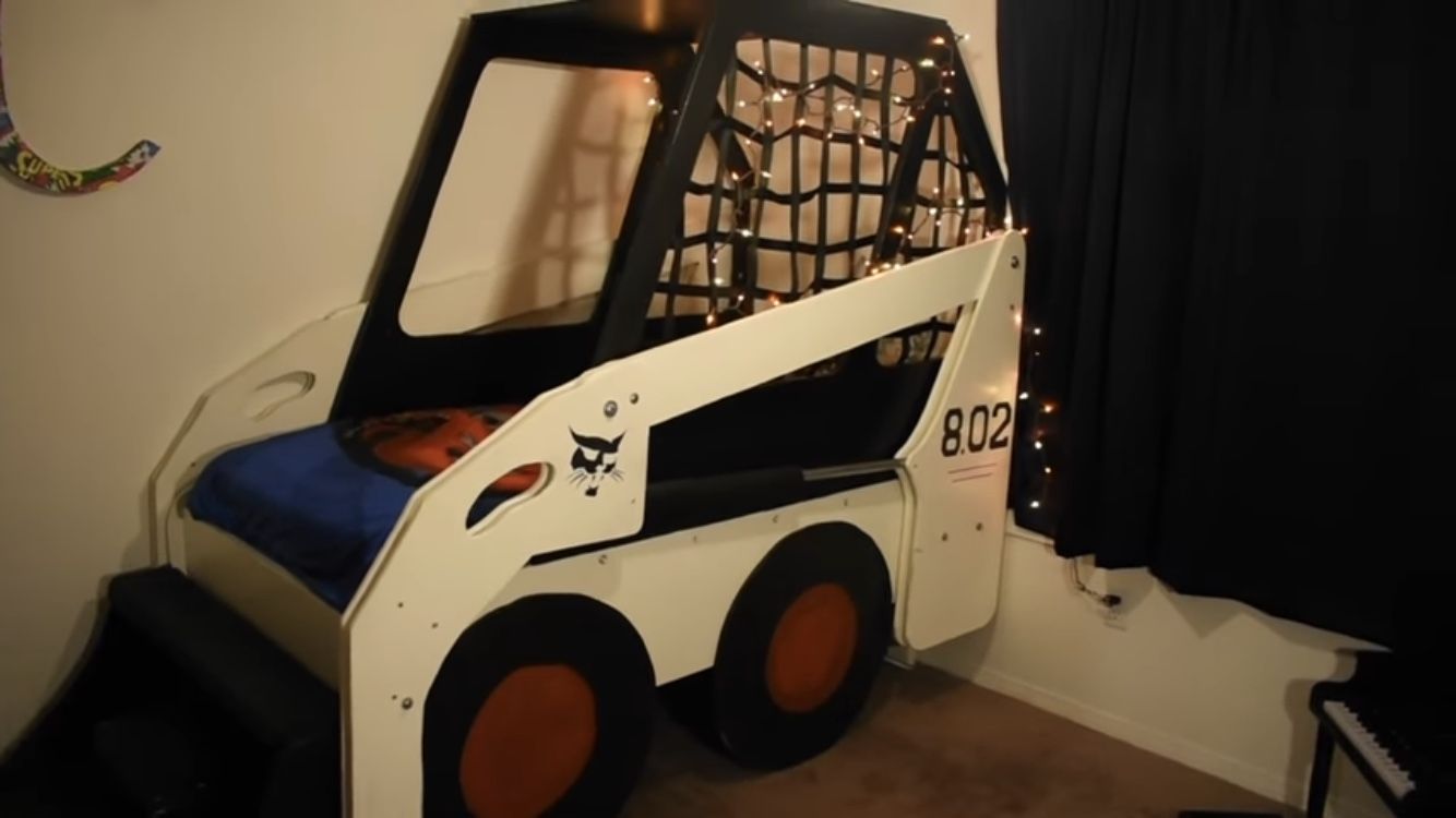Kids Bed Construction Skid Steer