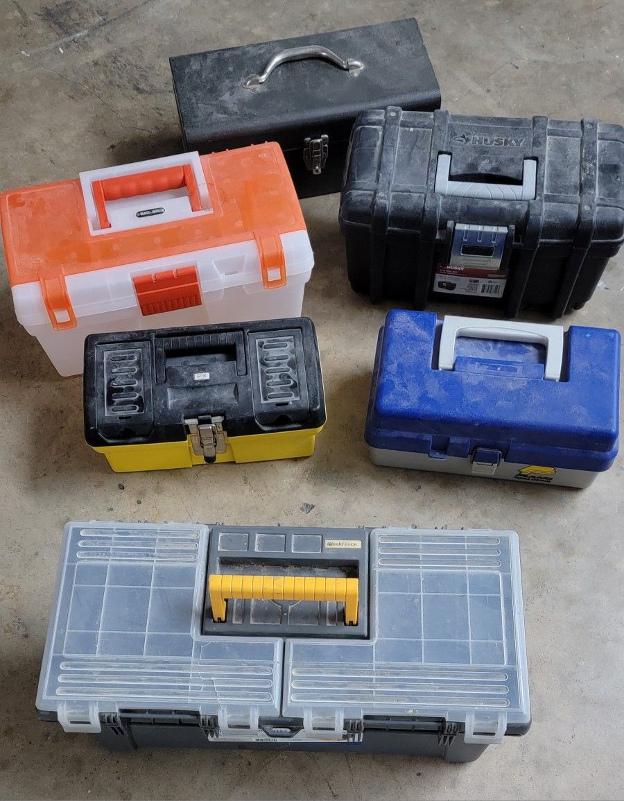 6 Tool / Tackle Boxes 