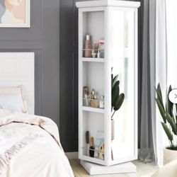 Heavy Duty Durable Wood Wooden Rotating Vanity With Full Length Mirror 