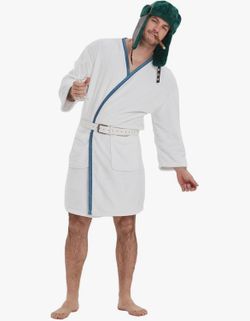National Lampoons Christmas Vacation Cousin Eddie Robe/Hat One Size NEW