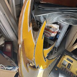 Old San Diego charger wooden lightning bolts