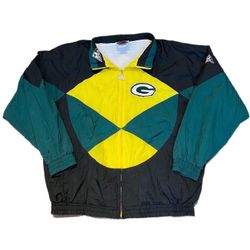 Vintage Green Bay Packers Apex One Pro Line Windbreaker Men’s Sz XL NFL Promo
