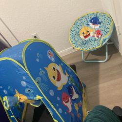 Baby Shark Kids Tent And Chair  Bundle
