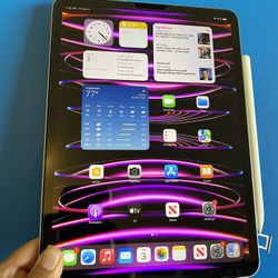 128GB Apple IPad Pro 11” 4th Generation (2022 Latest Model / M2 chip) Wi-Fi + Cellular (5G Unlocked)Keyboard, Pen & Accessories (warranty - 04 /2024)
