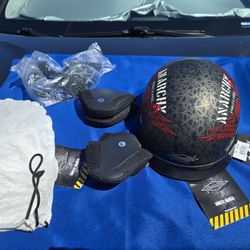 STREET & STEEL Anarchy Motorcycle Half Helmet Brand New , Matte Black