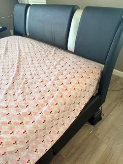 Queen Size black bed frame, rarely used