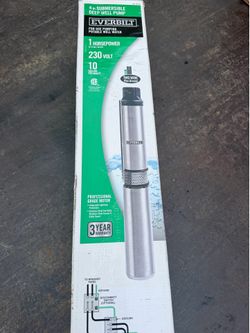 New Everbilt 4” Submersible Deep Well Water Pump 1 Horsepower 230v 10 GPM
