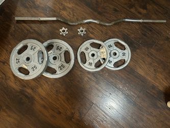 Bar with Weight Plates Set