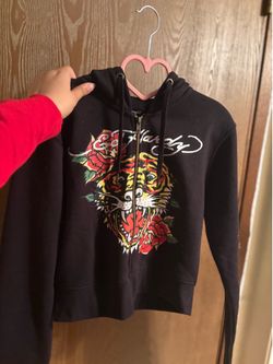 Ed hardy crop hoodie
