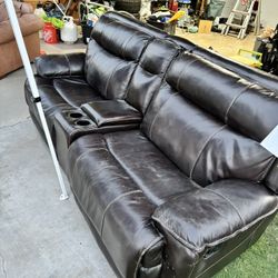 Leather Couch/ Recliner