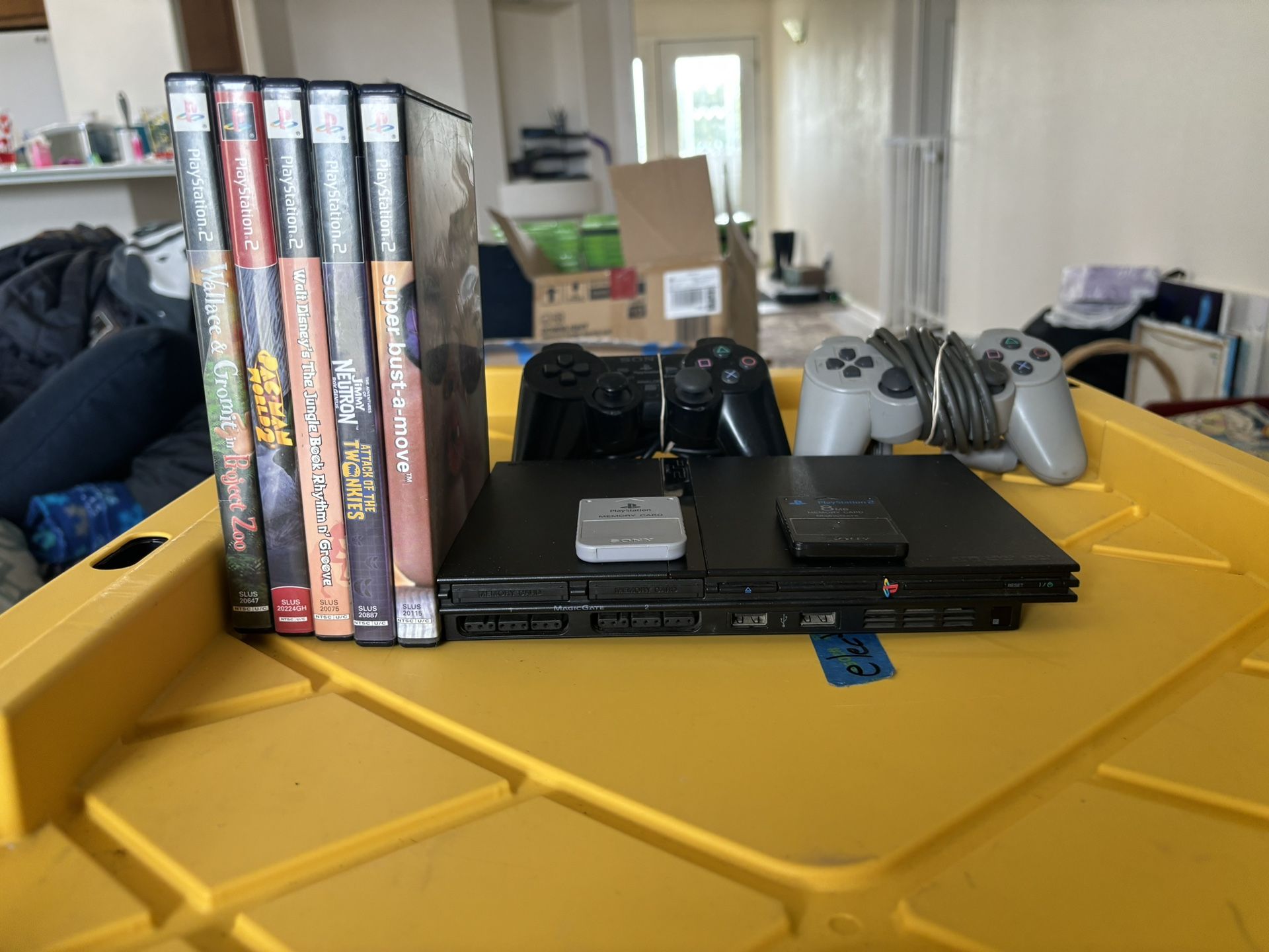 Ps2 With Games,controllers And Memory Cards