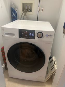 2.4 cu. ft. Compact White 120-Volt Ventless Electric All-in-One Washer Dryer Combo