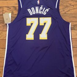 $100 New purple highest premium quality stitch, player version jersey. Lakers Player jersey Luka Doncic .  Size S - XXXL. New Jerseys