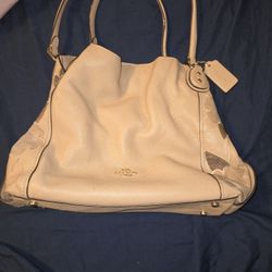 Coach Edie Shoulder Bag 31 with Patchwork Tea Rose and Snakeskin Detail (Style No. 24966).