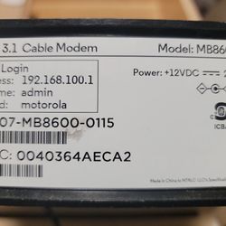 Motorola Docsis 3.1 cable Modem
