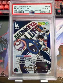 One piece 2025 dodgers Luffy PSA 10