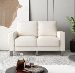 New Modern Living Room Furniture Loveseat, Biege