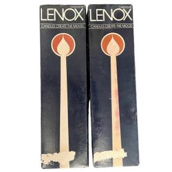 Lot Of 2 Vtg Lenox Hand Dipped Tiny Tapers Candles 1978