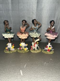 African Ballerina Figurines 