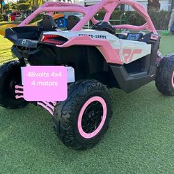 Can Am 48volts 2 Seater Electric Ride On Car With Remote Or Kids Drive Rubber Tires 4x4 