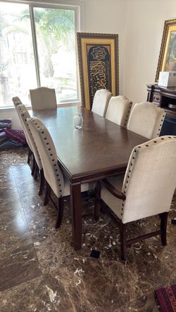 Dining Table Set with 8 Chairs