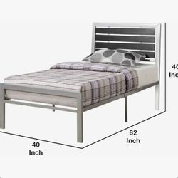 Cama Twin De Fierro Con Colchon. Individual. 