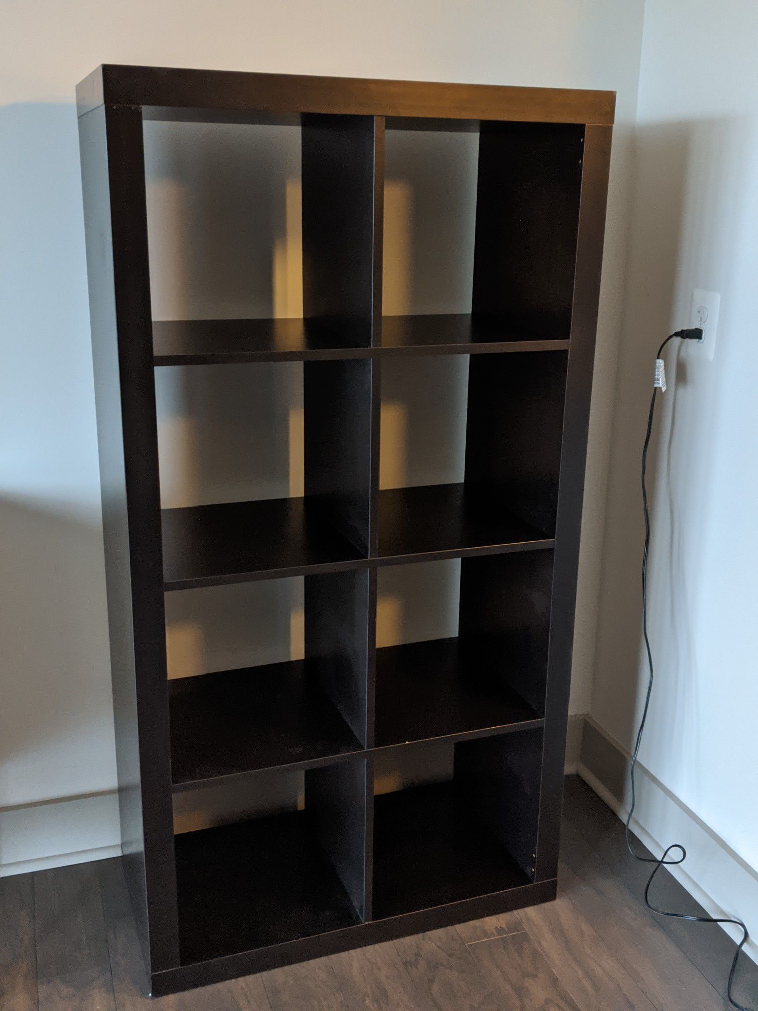 Ikea Kallax brown-black bookshelf (2 available)
