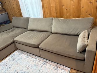 Ashley Furniture Couch with Oversized Ottoman
