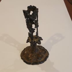 RARE Antique French Epergne Holder Bronze Base Neoclassical Botanical 
Design. Based on my research, it is 18-19 century. Bought on estate sale.
An ep