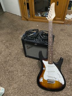 Electric guitar and amp