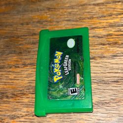 Nintendo Game Boy Advance GBA Pokémon Leaf Green Game Is Authentic With Etched Stamp