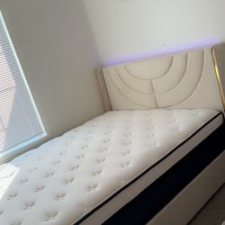 Queen Size Bed Frame + Mattress - Great Condition