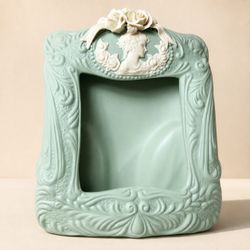 Mint Green Cameo Rose Picture Frame 3 x 3