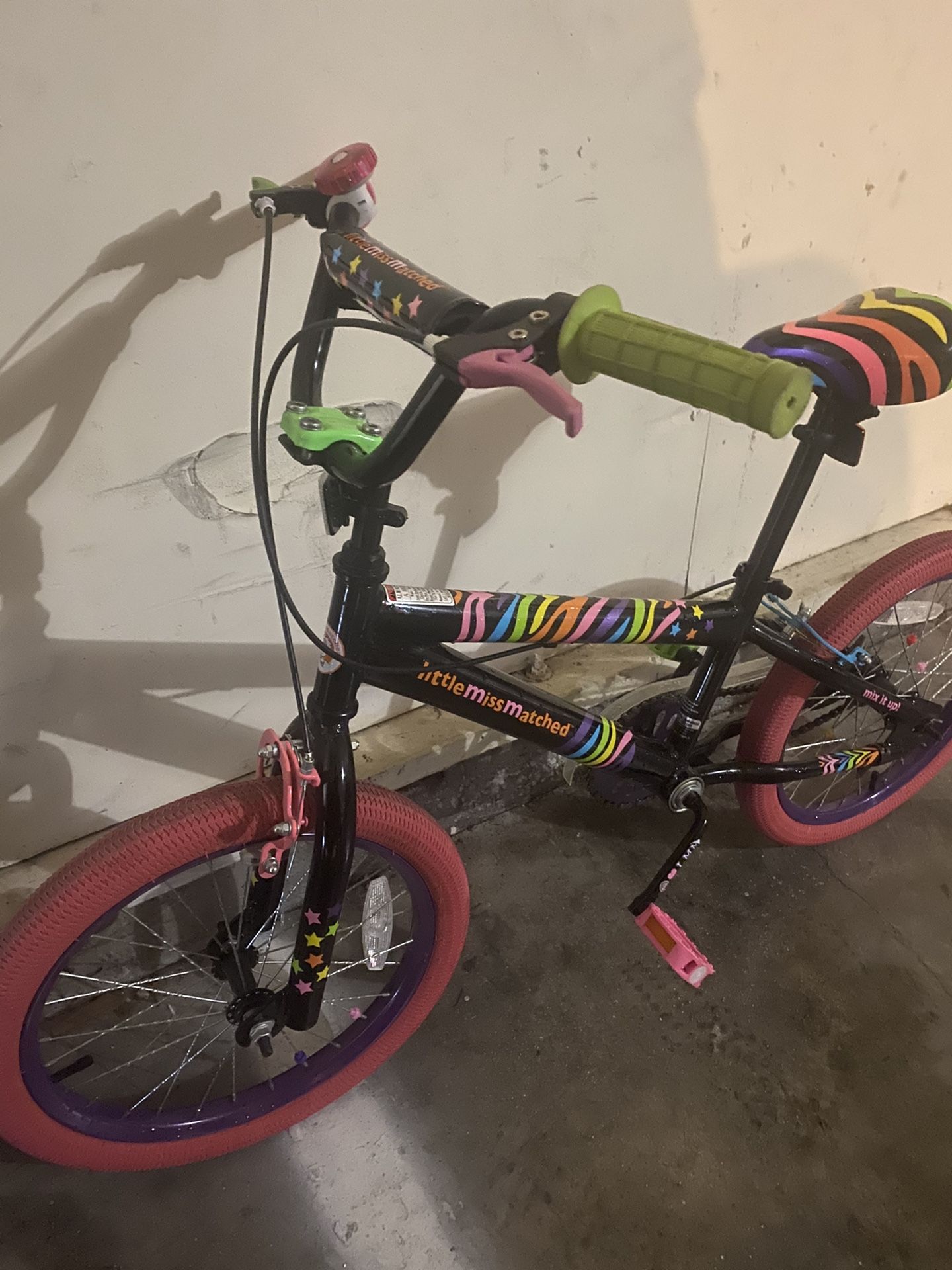 Littlemissmatched girls bike 18” wheels