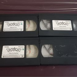4 Pokémon Vhs Tapes 