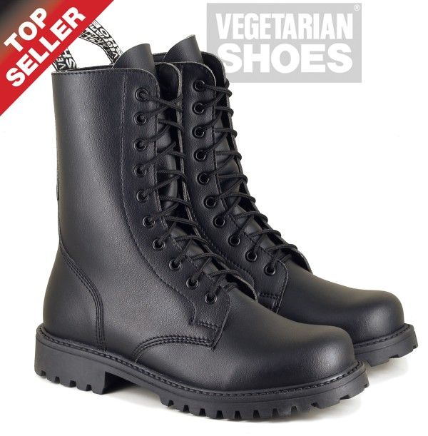 👢 New Vegetarian Shoes Combat Boot - Size UK 7 👢