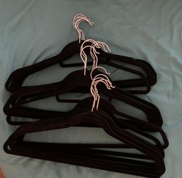 20 Black Velvet Not Slip Clothes Hangers