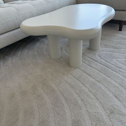 36" White Cloud Coffee Table - Like New Condition