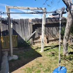 50ft Zipline + Springs For Kids Playhouse
